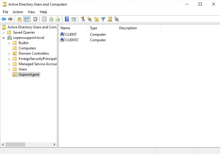 transfering the computers to the organization unit