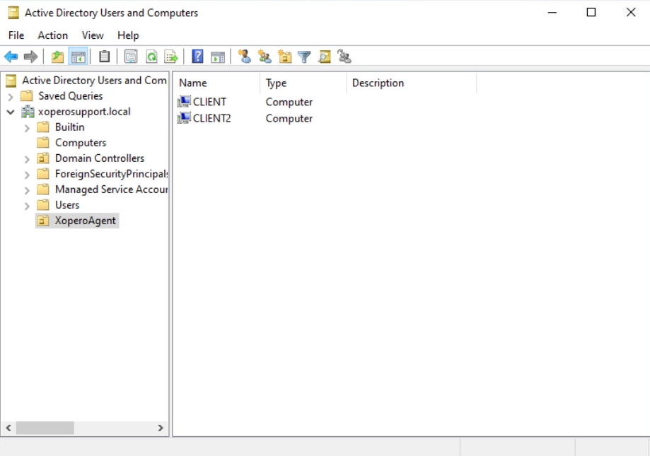 transfering the computers to the organization unit