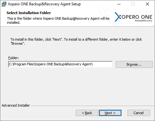 Choosing installation path