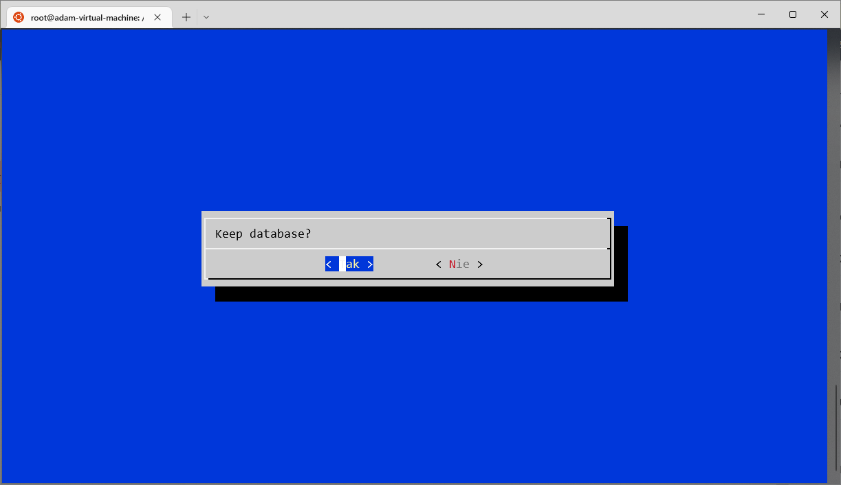 keep old database