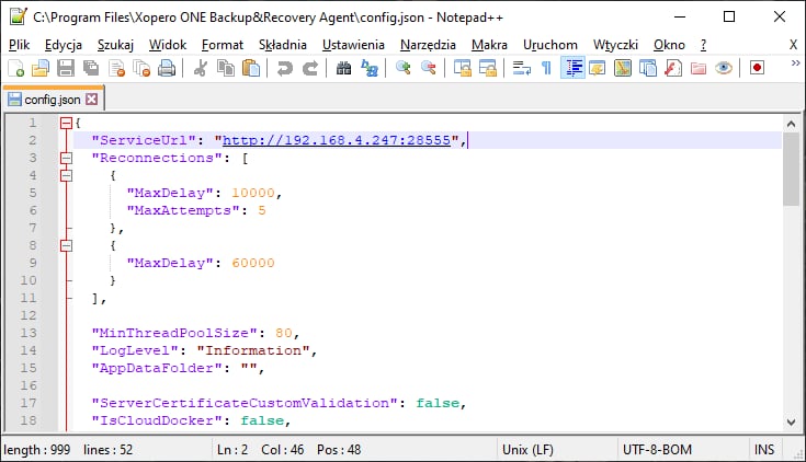 notepad json configuration1