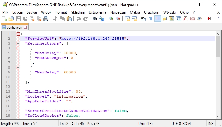 notepad json configuration1
