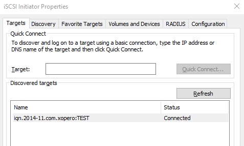 Connected target view