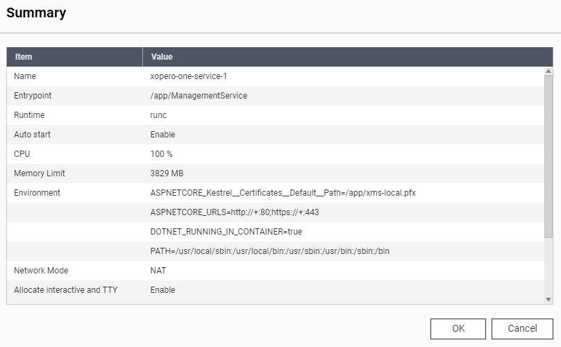 Summary window