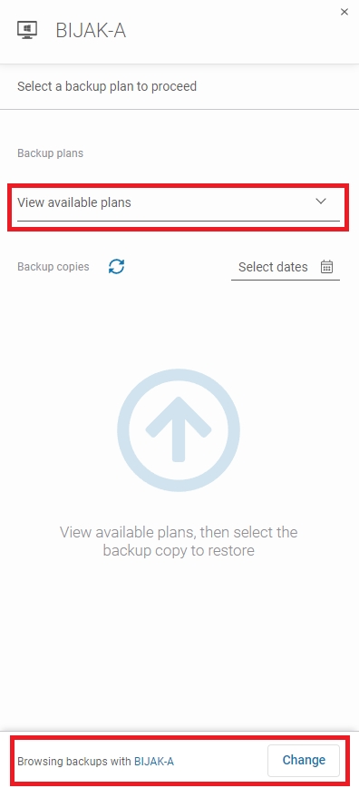 Viewing available plans