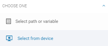 Options for selecting data to protect