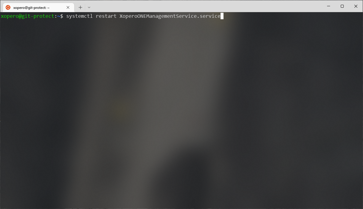 xopero one management service restart in linux
