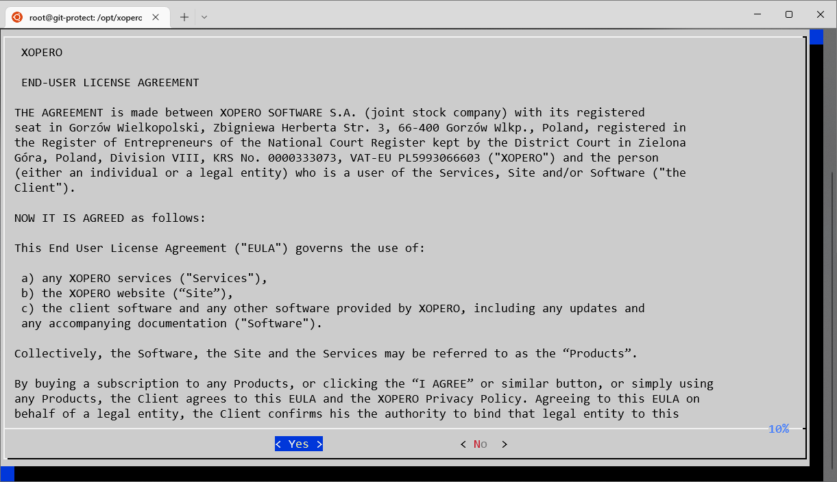 installing xopero one management service on linux