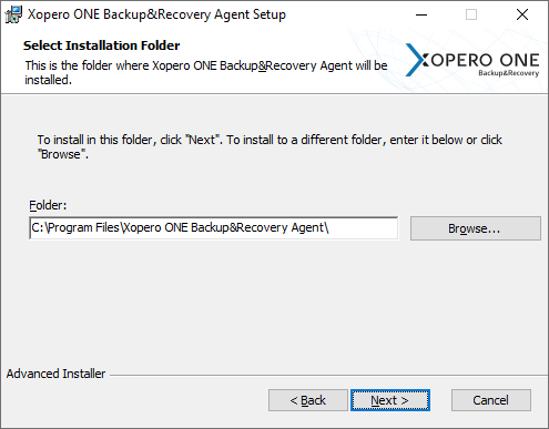 Choosing installation path