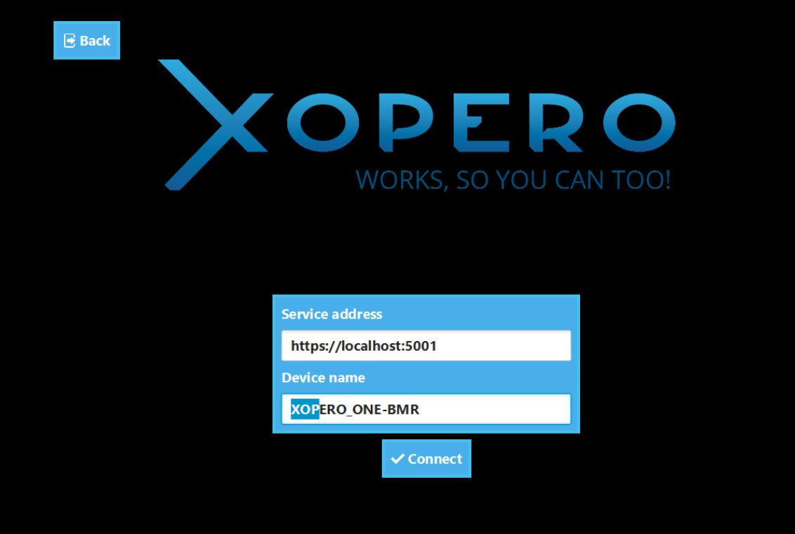 service address and device name