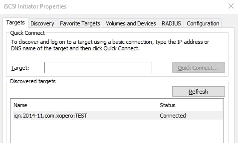 Connected target view