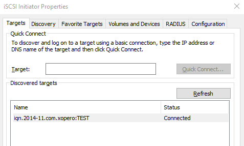 Connected target view