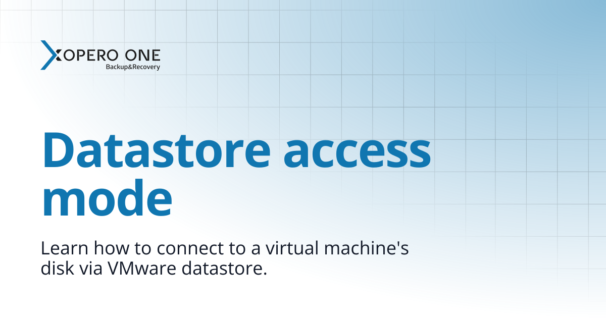 Datastore access mode | Xopero ONE Knowledge Base
