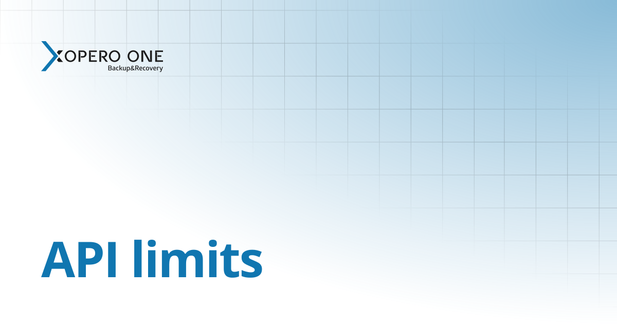 API limits | Xopero ONE Knowledge Base