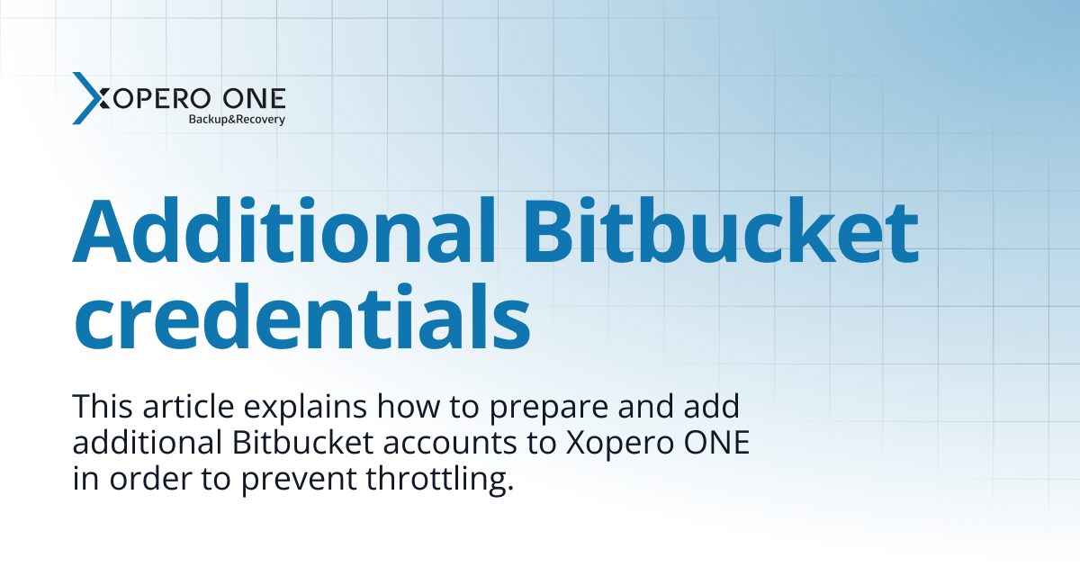 Additional Bitbucket credentials | Xopero ONE Knowledge Base