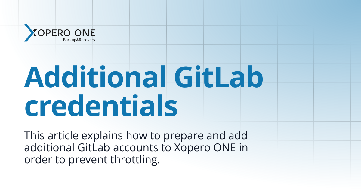 Additional GitLab credentials | Xopero ONE Knowledge Base